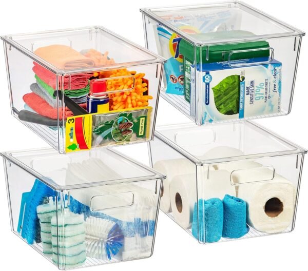 ClearSpace X-Large Plastic Storage Bins With Lids - Perfect for Kitchen, Pantry, Fridge Organization and StorageClearSpace X-Large Plastic Storage Bins With Lids - Perfect for Kitchen, Pantry, Fridge Organization and Storage - Image 3